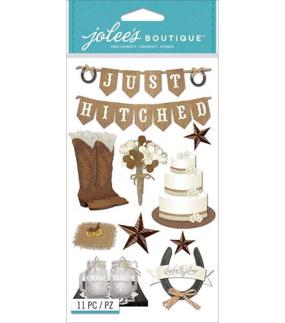 Jolee's Boutique Dimensional Stickers Western Wedding, , hi-res, image 2