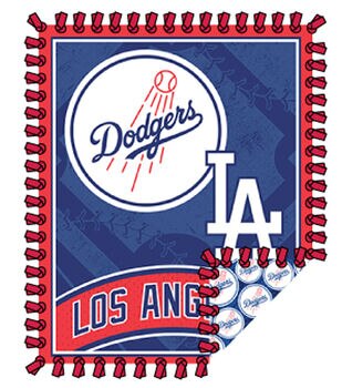 Cotton Fabric - Sports Fabric - MLB Baseball Los Angeles Dodgers 1958  Vintage Block - 4my3boyz Fabric