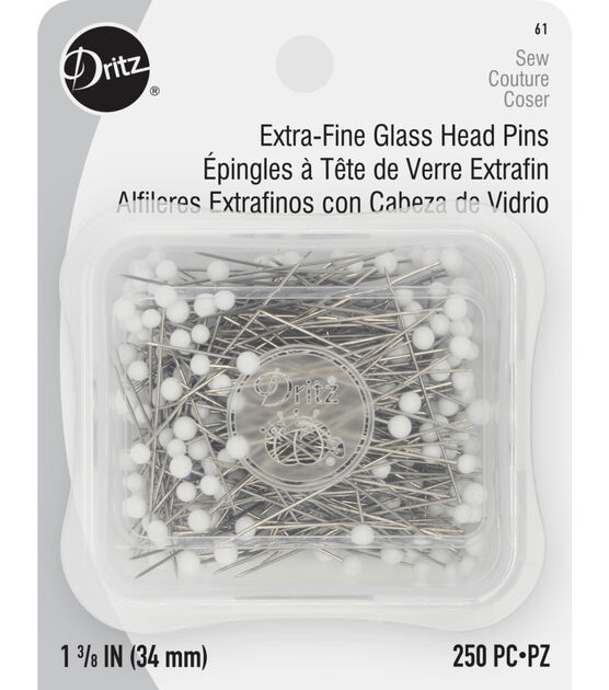 Dritz Glass Head Pins - 1 1/4