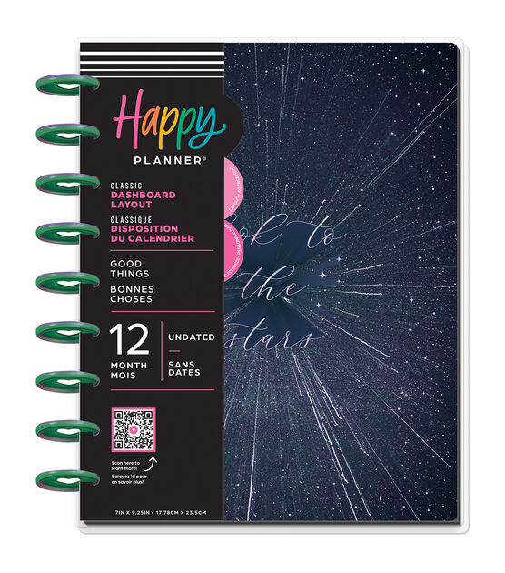 Happy Planner Classic Undated Look to the Stars 12 Month Planner, , hi-res, image 2