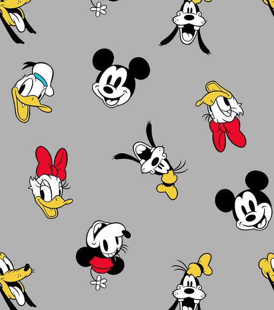 Best Brands Disney Mickey Mouse 2 Pack Kitchen 100% Cotton Tea Towels Red  Background