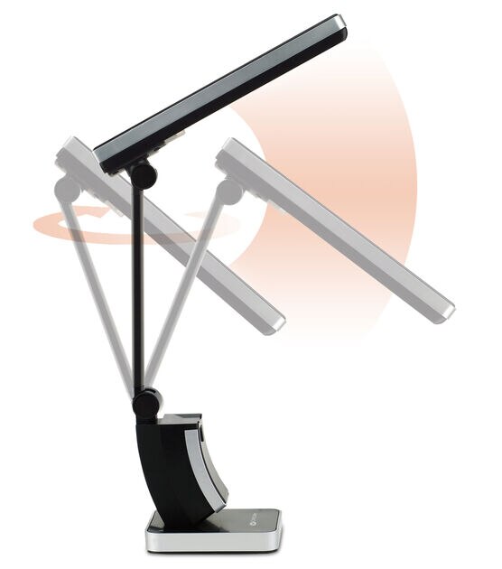 OttLite 19.75" Black Adjustable Slimline Task Lamp, , hi-res, image 5