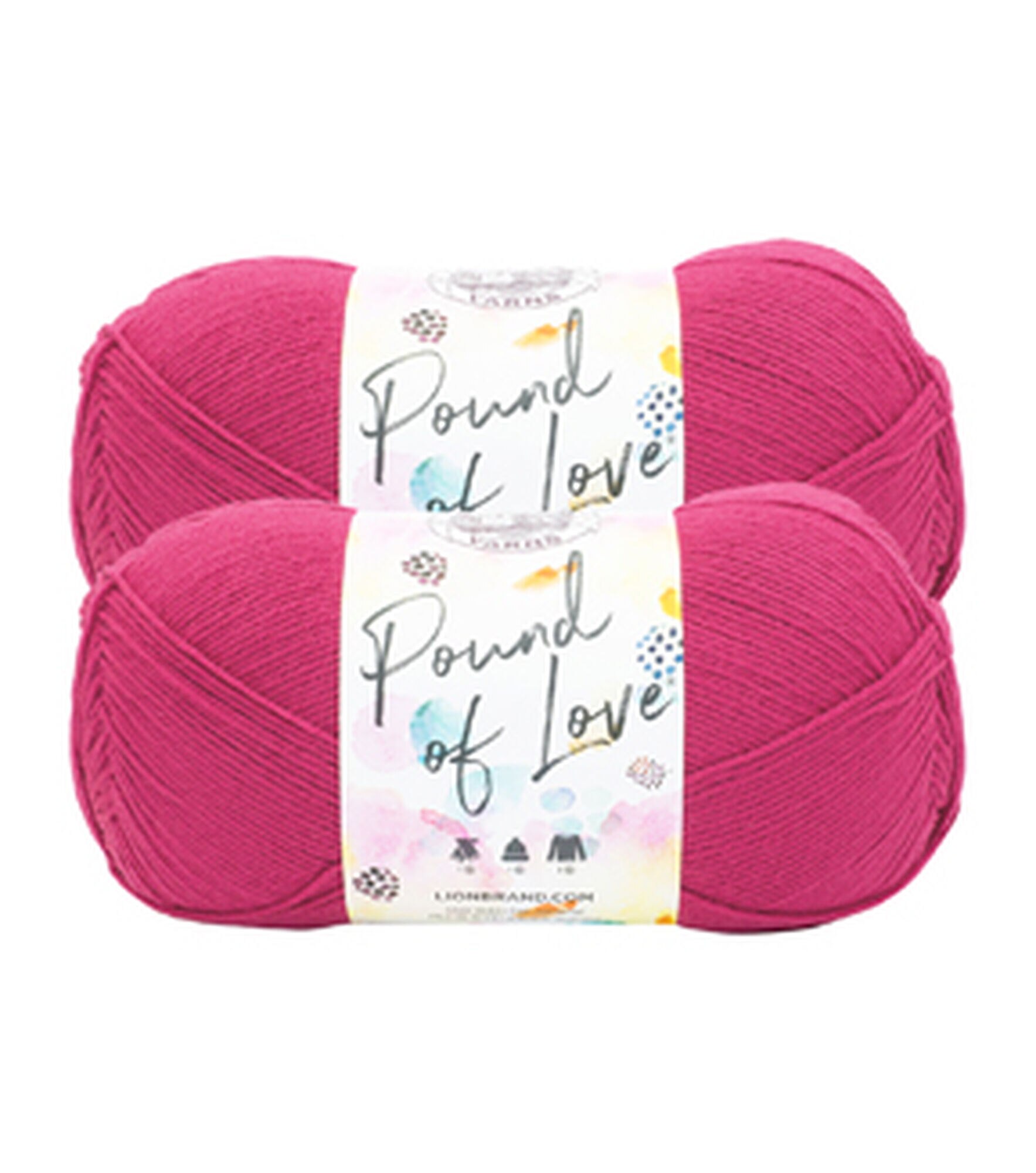 Lion Brand Pound Of Love Yarn 2 Bundle