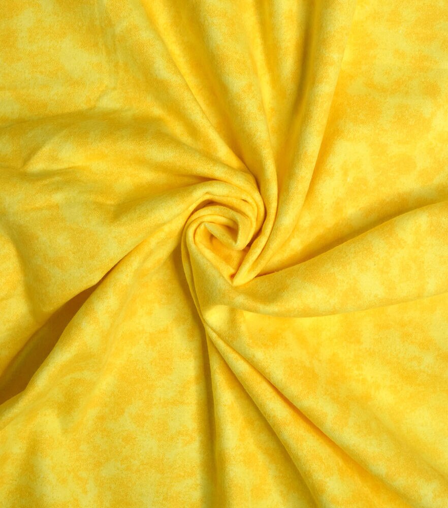 Tie Dye Super Snuggle Flannel Fabric, Yellow, swatch, image 3