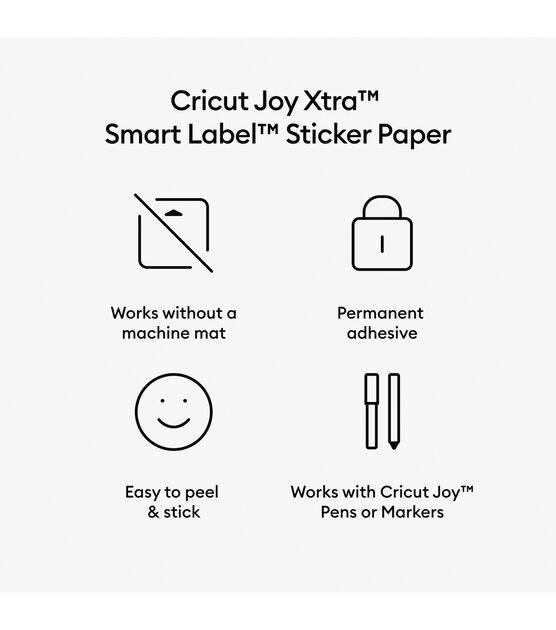 Cricut 13 x 3' Smart Label Permanent Writable Vinyl Roll