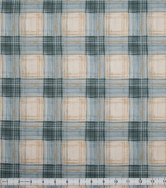 Blue Watercolor Plaid Quilt Cotton Fabric by Keepsake Calico