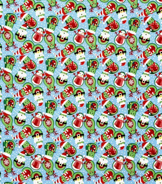 Dots & Avo Merry Christmas Cotton Fabric, , hi-res, image 2