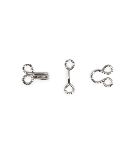 Dritz Hooks & Eyes, 14 pc, Nickel, Size 1