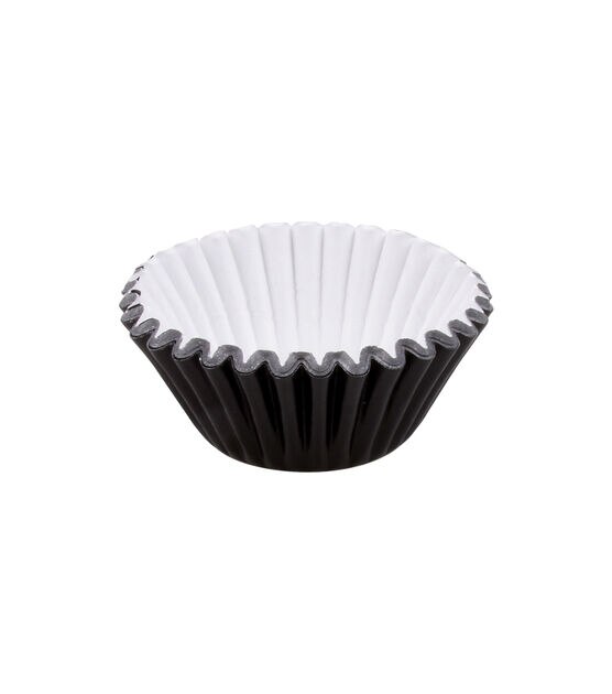 120 Black Foil Metallic Cupcake Liners Standard Baking Cups 120 Pieces
