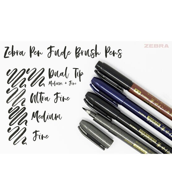 Zebra Double Sided Brush Pen - Fine/Medium