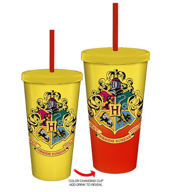 Harry Potter Plastic Color Changing Tumbler - Hogwarts Crest