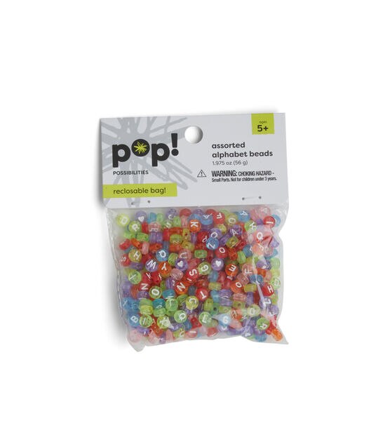 POP! Possibilities 7mm Beads - Alphabet on White by POP!