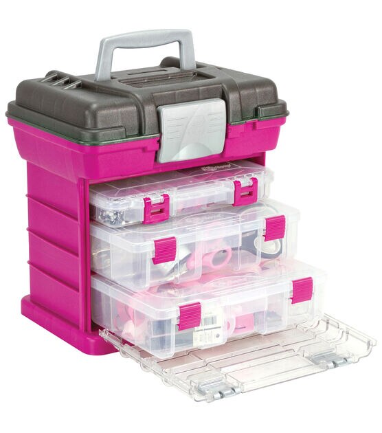 Creative Options 2-3630-82 Pro-Latch Deep Utility Organizer with 4 to 9  Adjustable Compartments, Medium