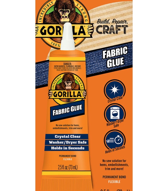Gorilla Waterproof Fabric Glue 2.5 Ounce Tube, Algeria