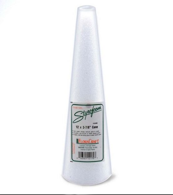 Hygloss Ed Prod Hygloss Products Styrofoam Cones â€“ White Cones for Floral  Arrangements, Crafts & DIY Projects - 4â€ Tall & 2.5â€ Base 