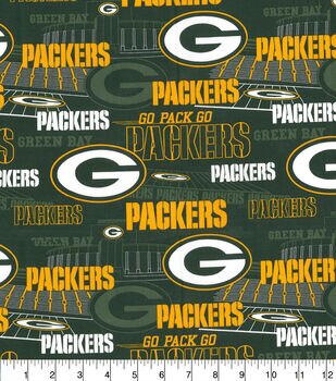 NFL Green Bay Fleece Packers Fabric, per Yard