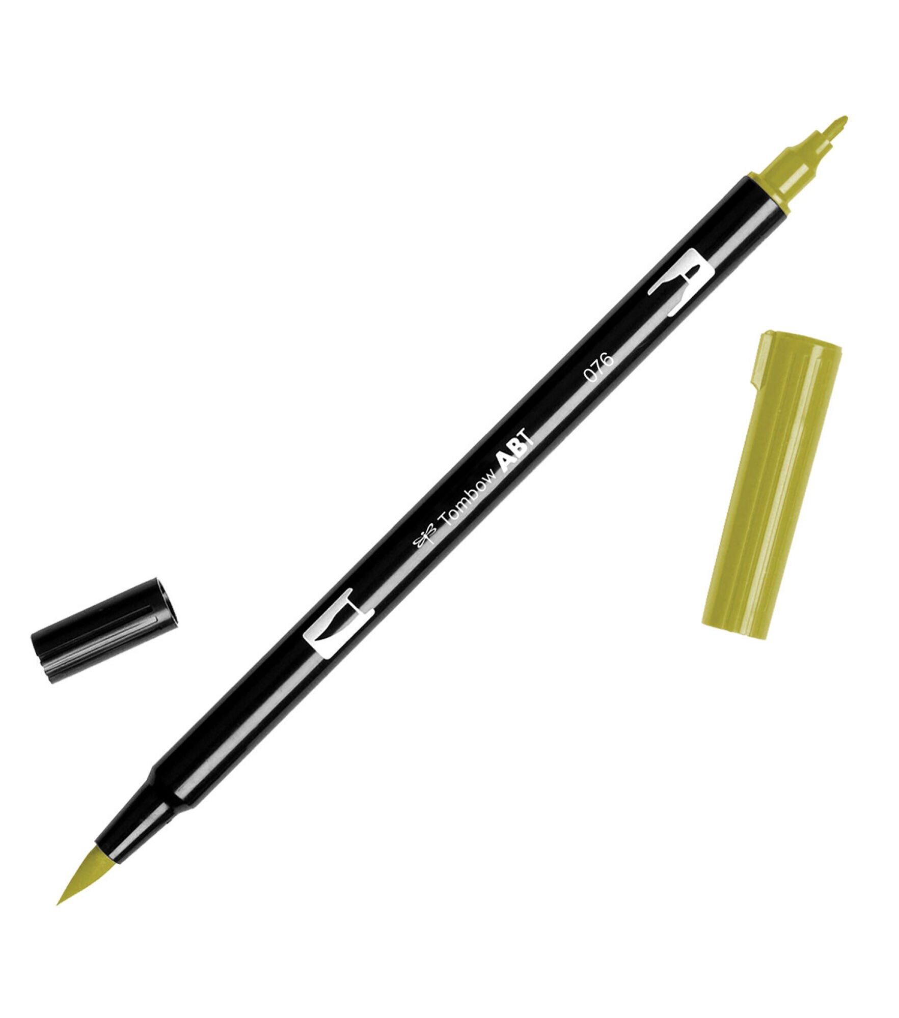 Tombow Dual Brush Pens, 076 Green Ochre, hi-res
