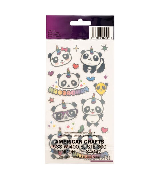 Sticko Panda-Corn Flat Stickers, , hi-res, image 3