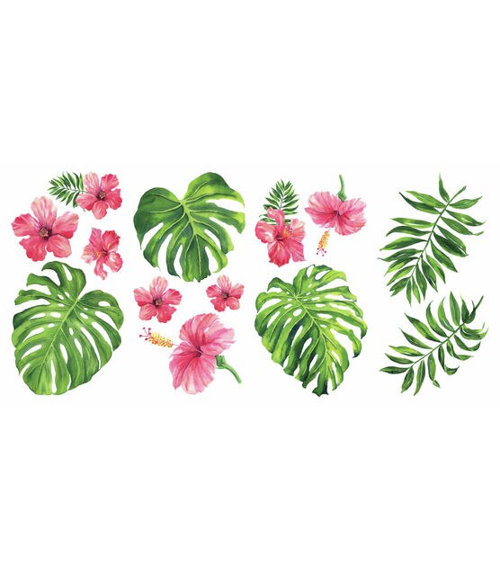 RoomMates Wall Decals Tropical Hibiscus Flower