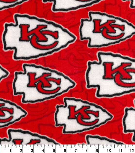 Fabric Traditions Kansas City Chiefs NFL Logo Fleece Fabric