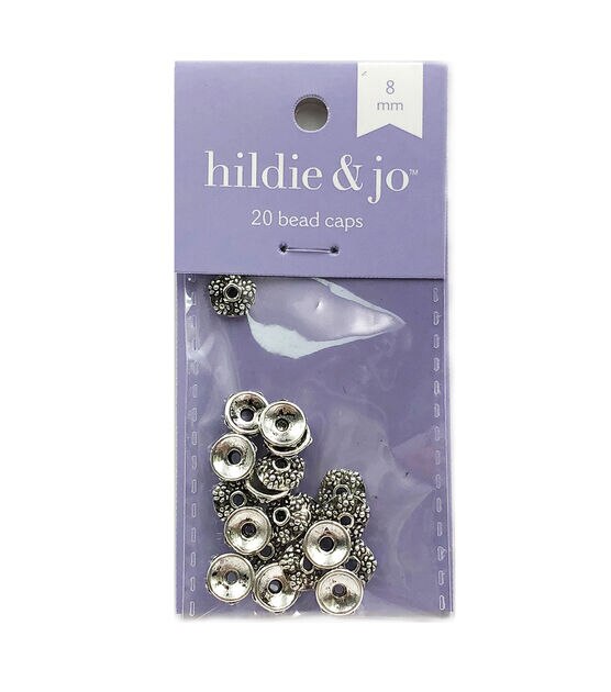 Filigree Silver Plated Bead Caps, Fits 14