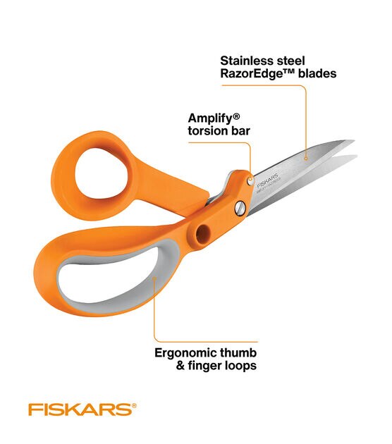 Fiskars 10” Amplify Razor Edge Fabric Shears by Fiskars