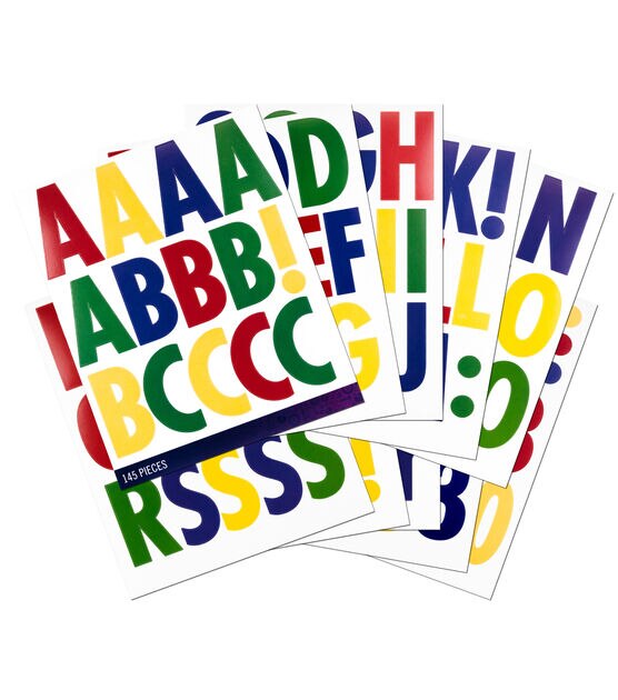 Sticko Alphabet Futura Bold Stickers Large Red