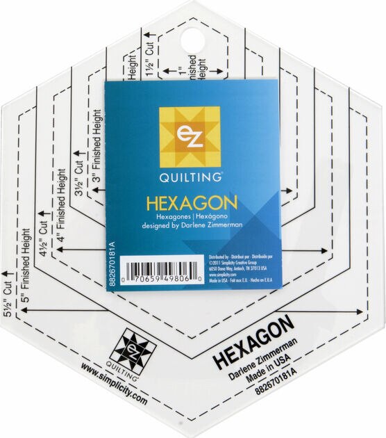 Wrights Colored Template Shapes Hexagon