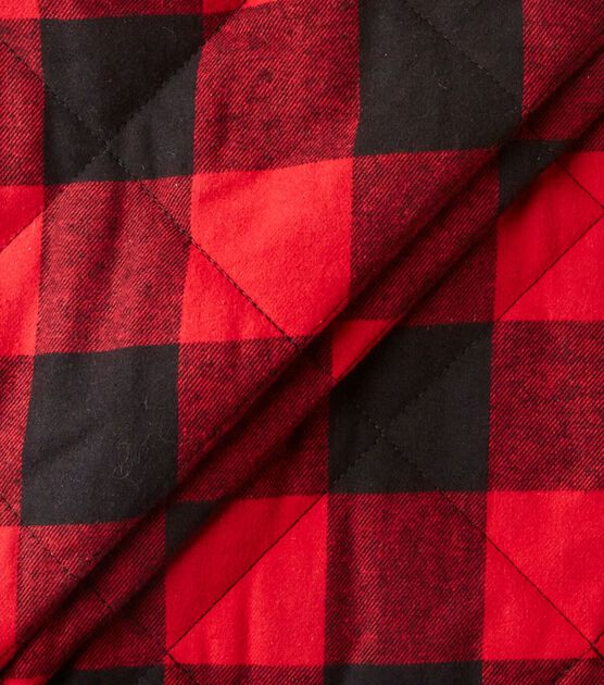 Flannel Yarn Dyed Plaid Fabric Buffalo Plaid Red/Black 20 yard bolt