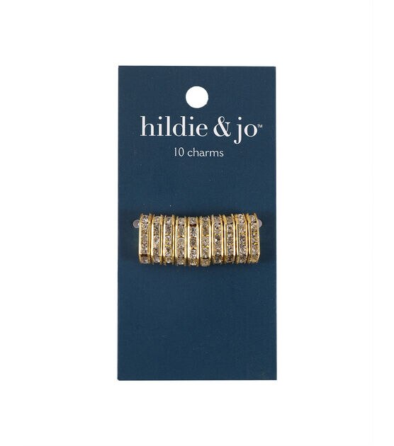 10pk Gold Decorative Oblong Charms by hildie & jo