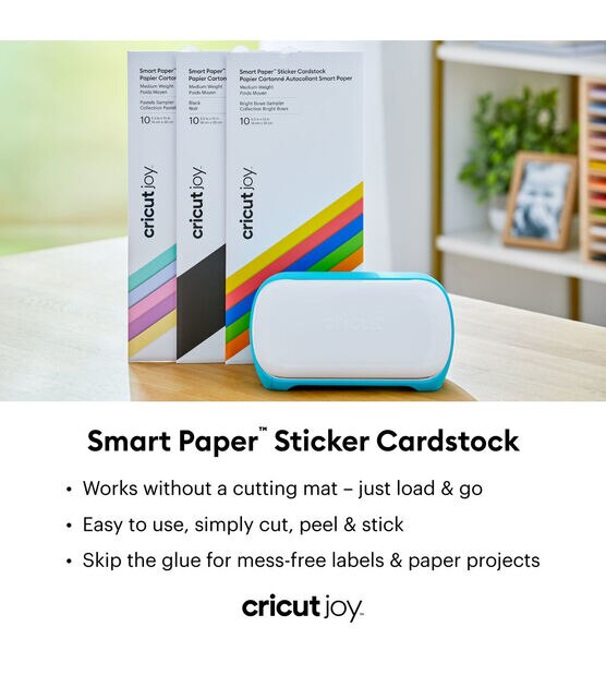  Adhesive backed Sticker Paper Compatible with Cricut Joy  Machine DIY Craft Paper for Scrapbooking Crafting Art Decoration Gift  Package (Pack with Cutting Mat) (CM-16) : Arts, Crafts & Sewing