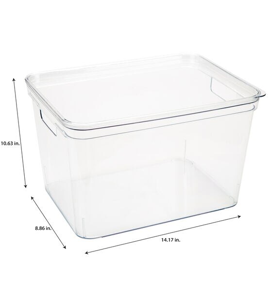 Simplify 14 x 6 Clear Plastic Storage Bin