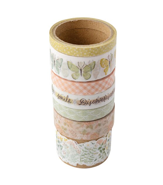 American Crafts 7pc Crate Paper Gingham Garden Washi Tape, , hi-res, image 3