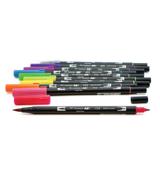 Tombow Dual Brush Pen Set 10 Pkg Brights