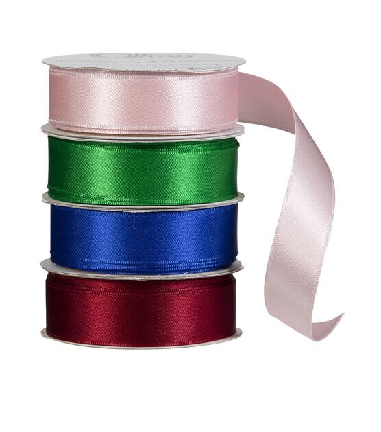 Ribbon Bazaar Luxious® Double Faced Satin 5/8 inch Champagne by The Yard  100% Polyester Ribbon