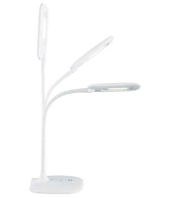 OttLite 18" White Adjustable Soft Touch LED Desk Lamp, , hi-res, image 5