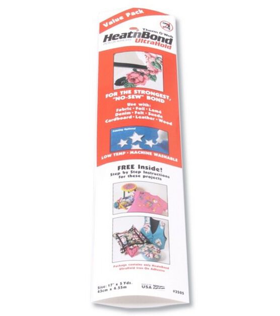  HeatnBond UltraHold Iron-On Adhesive Value Pack, 17 Inches x 5  Yards & UltraHold Iron-On Adhesive, 17 Inches x 1 Yard : Everything Else