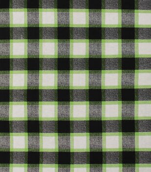 Printed Flannel-Buffalo Plaid Flannel-Green-100% Cotton-2150015B-05 –  Fabrics 'N Crafts Canada