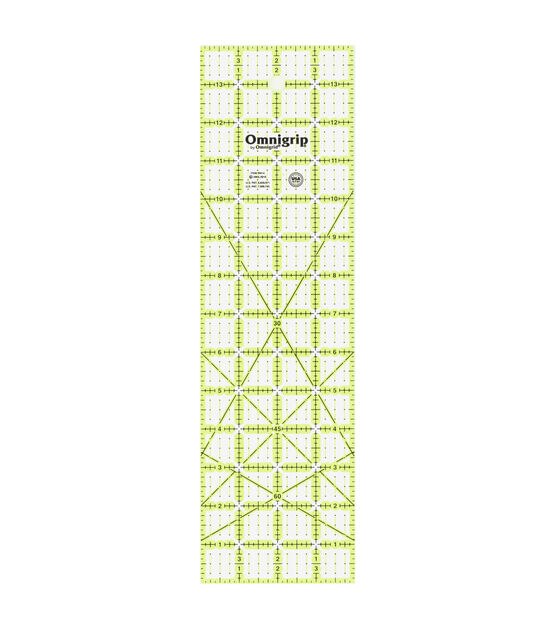 Omnigrip Neon Rectangle Ruler, 4" x 14"