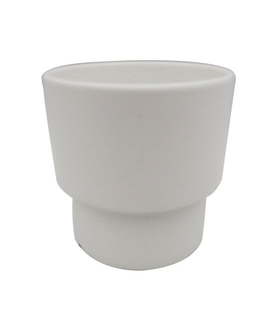 5" White Ceramic Container by Bloom Room