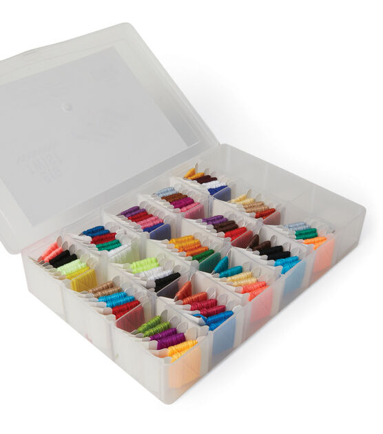 Embroidery Floss Organizer Colorful Plastic 20 Positions Row - Temu