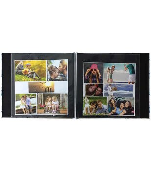 9.5 x 8.5 Black Faux Leather Photo Album by Park Lane