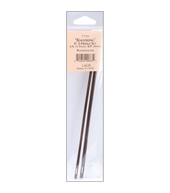 Knooking Needles 8 2/Pkg - 4/E (3.5mm) & 8/F (5mm)-Rosewood