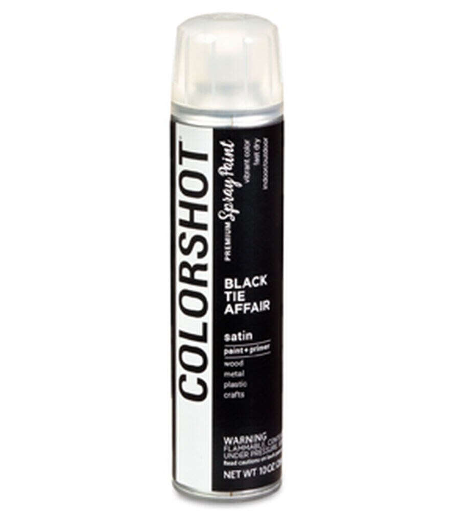 Colorshot 10oz Satin Spray Paint, Black Tie Affair, swatch