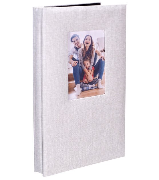 Malden 4" x 6" White Fabric 180 Pocket Photo Album, , hi-res, image 2