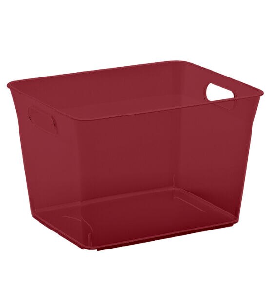 12 x 10 Christmas Red Plastic Storage Bin