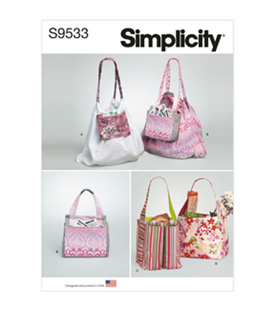 Simplicity S9533 Tote Bag Sewing Pattern