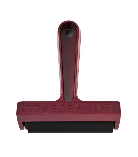 Speedball 4in Brayer with Pop-In Roller Hard Rubber