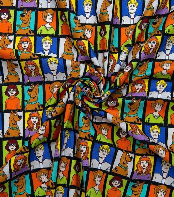 Scooby Doo Profile Blocks Cotton Fabric, , hi-res, image 4