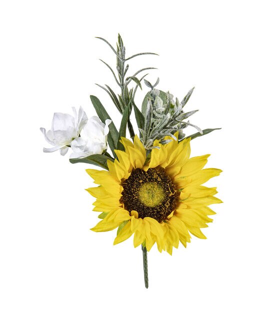 Bloom Room 8 Yellow Sunflower Pick - Floral Picks - Floral Craft Supplies & Materials